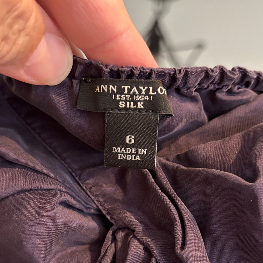 Ann Taylor Dark Plum Tiered Maxi Dress - Picture 5 of 5